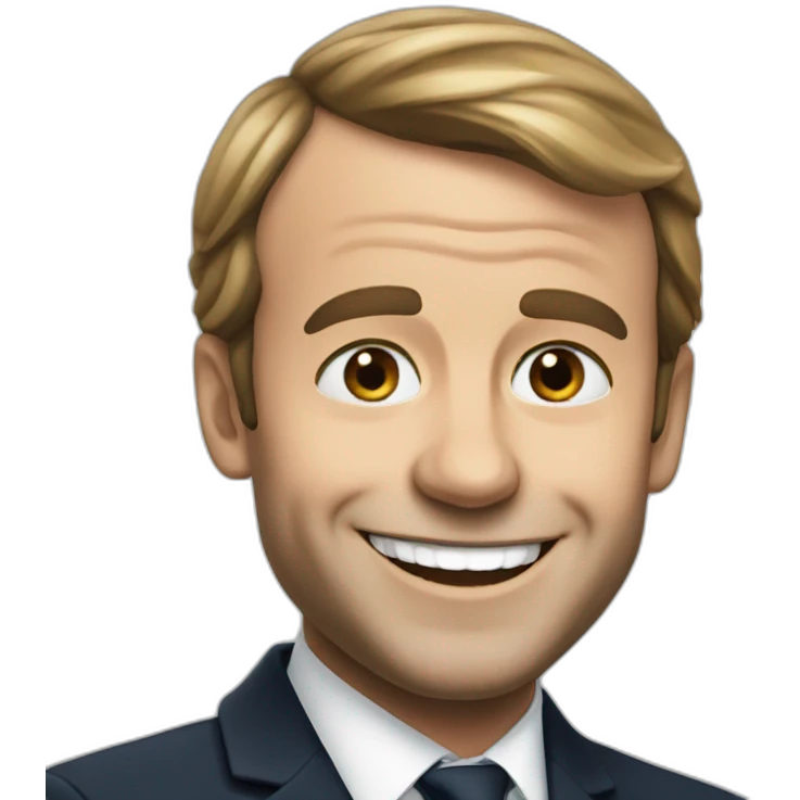 Macron smiling emoji
