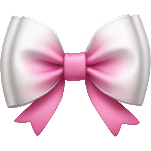Pink and white bow emoji