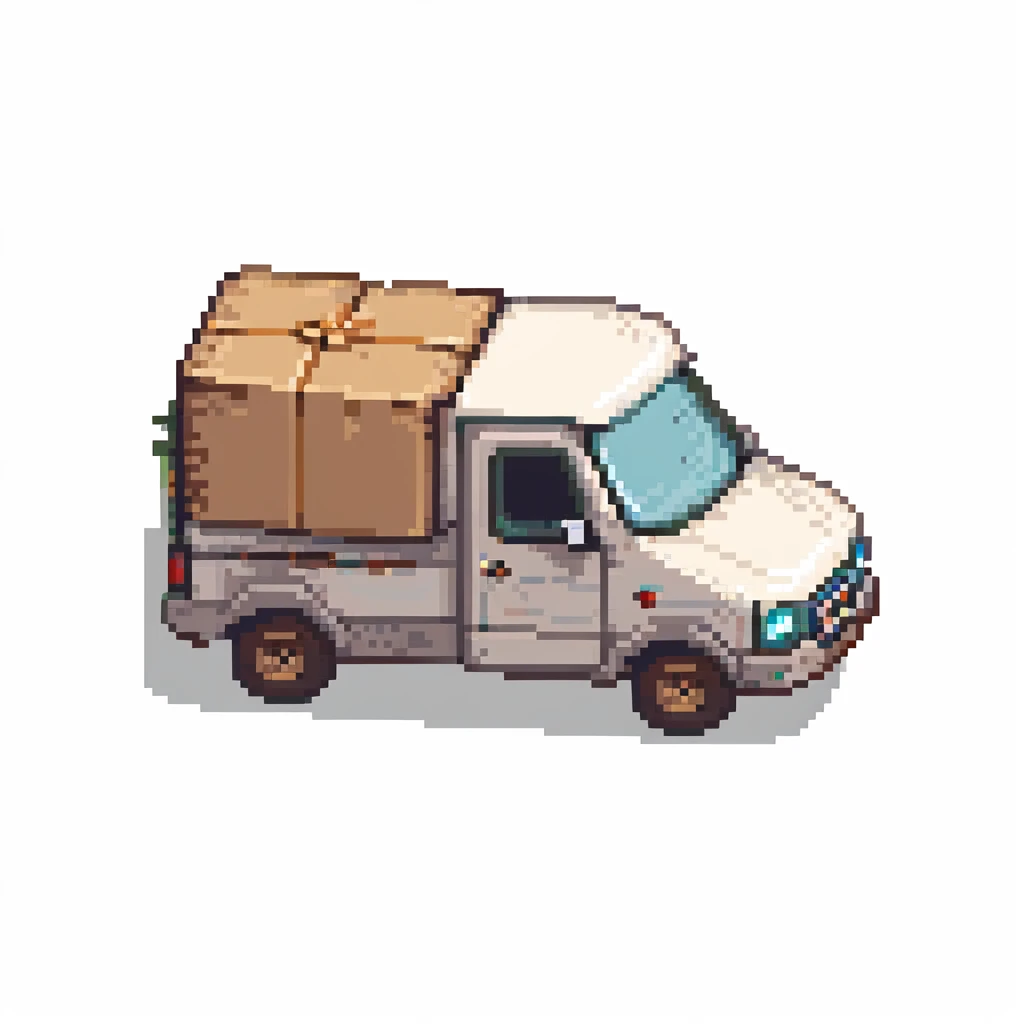 courier truck, side view emoji