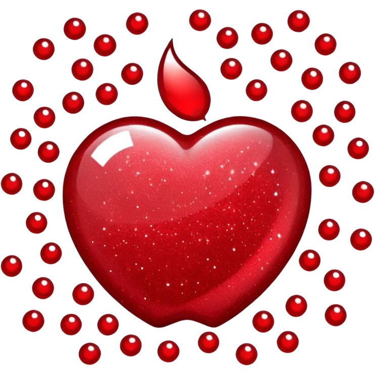 red glitter art emoji