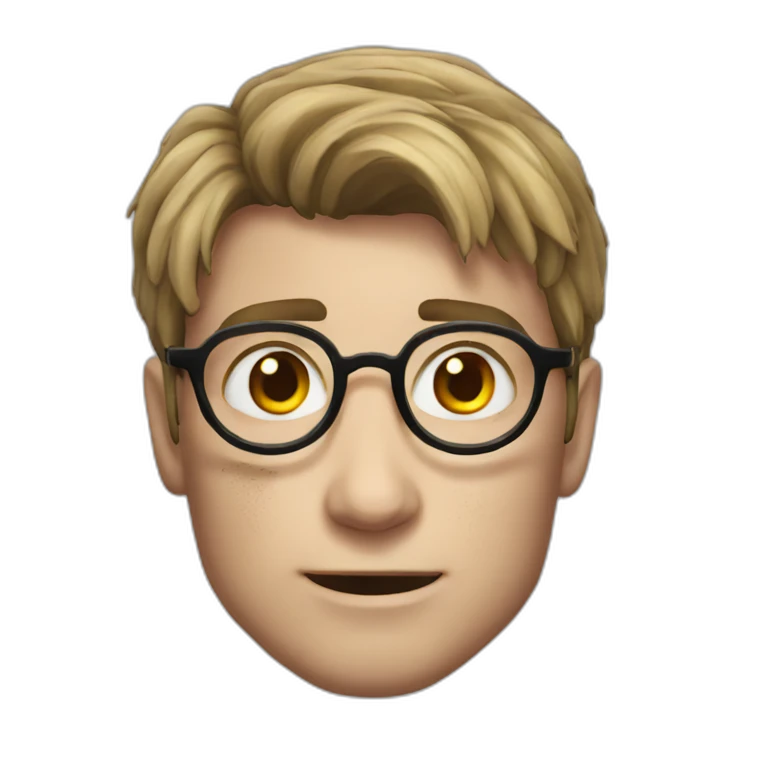 Harry Potter face with a scar emoji
