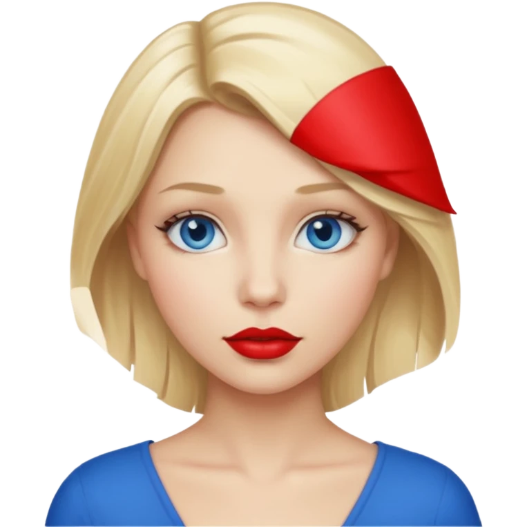 blond hair red lipstick girl emoji