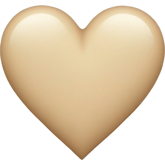Beige heart emoji