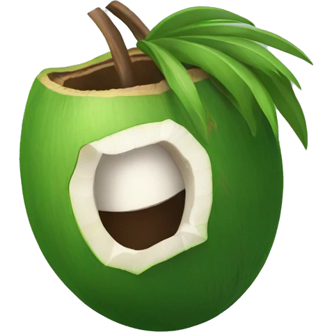 Green coconut emoji