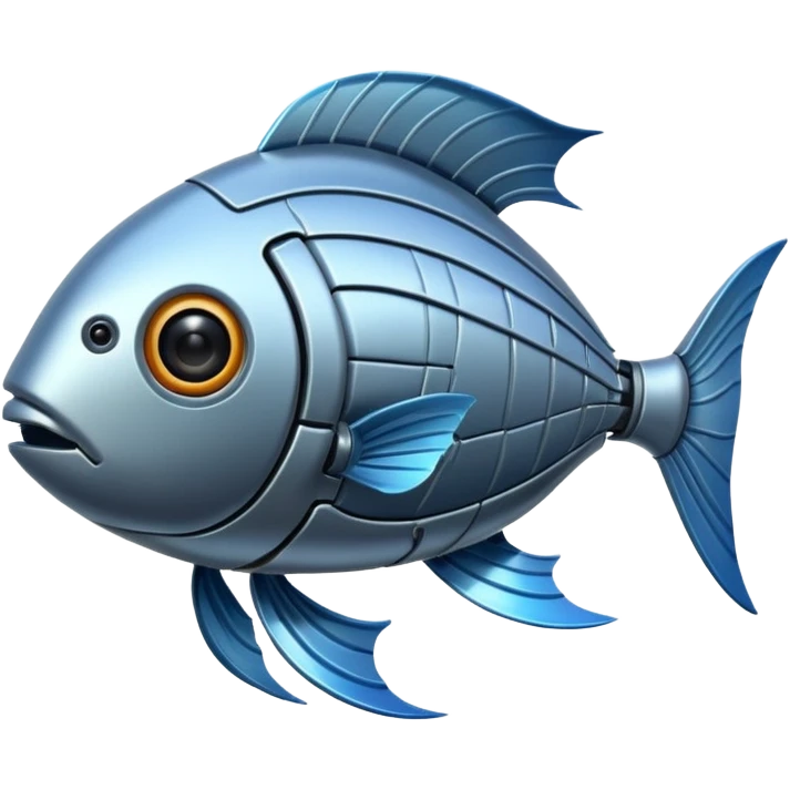 robot fish with iron skin emoji