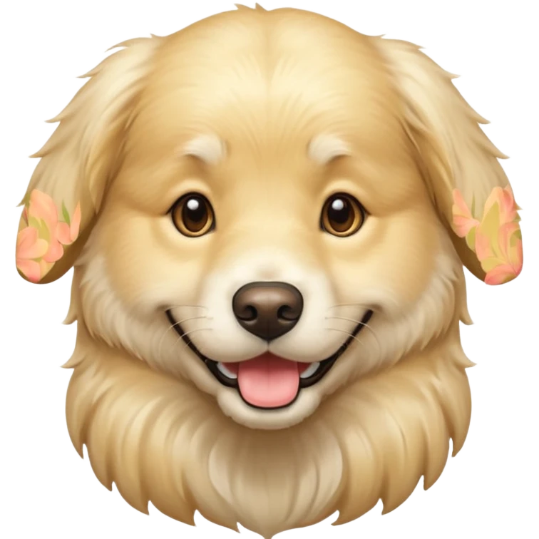 light english cream golden retriever  emoji