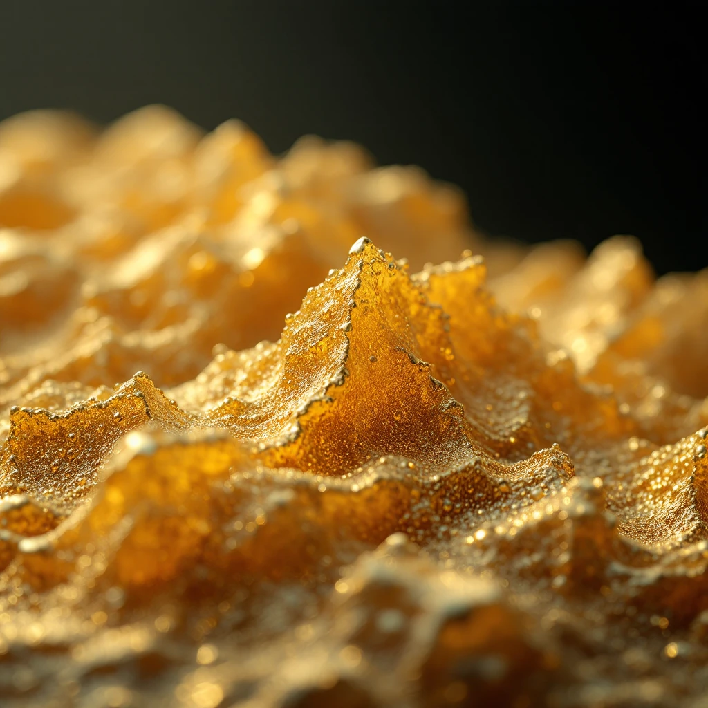 Extreme closeup of a gold with soft stratches emoji