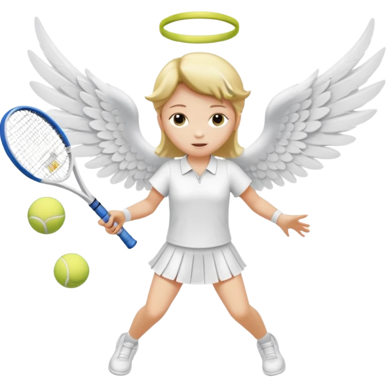 Angel playing tennis emoji