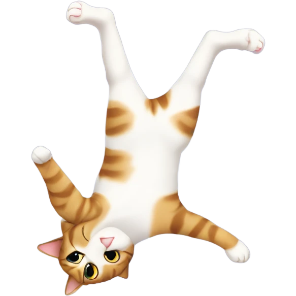 Cat doing handstand  emoji