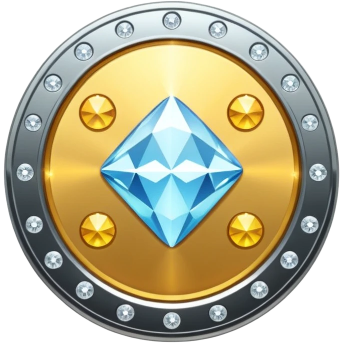 Diamond color coin emoji