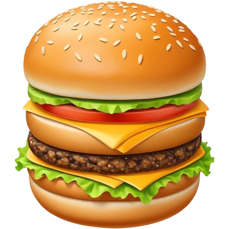 hamburger nucleus with electron orbits, atomic structure emoji