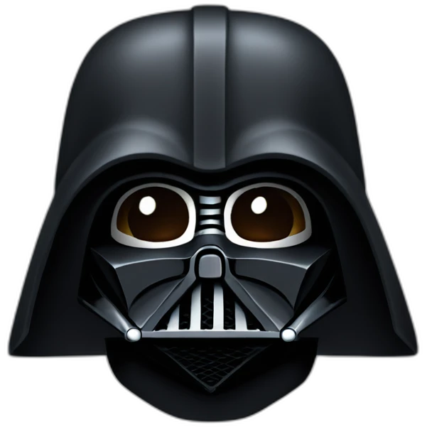 hooded darth vader without helmet emoji