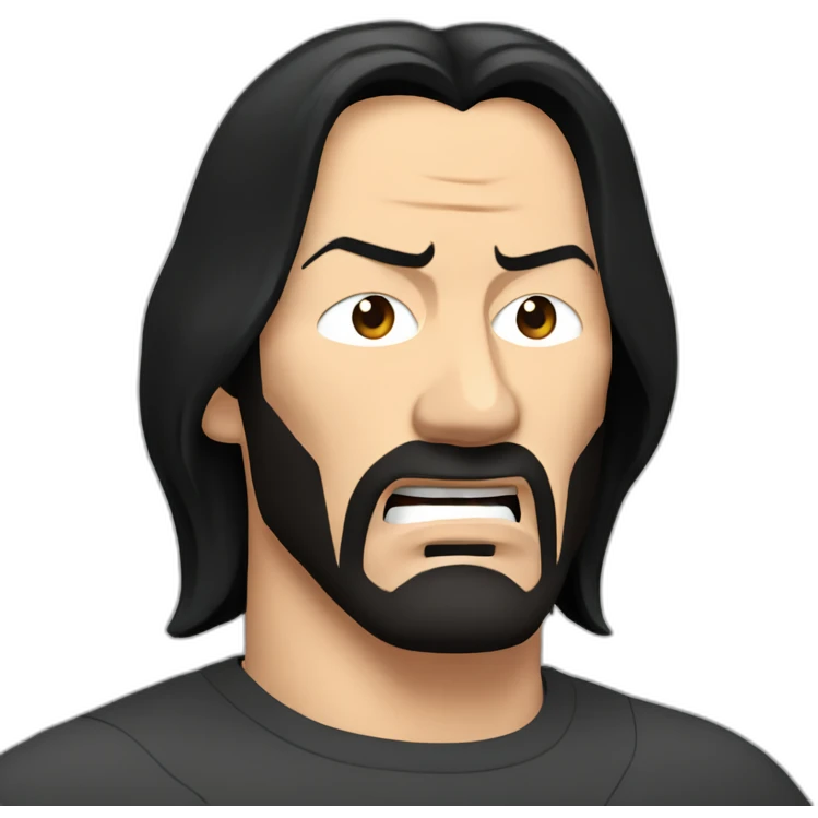 Angry Keanu reeves emoji