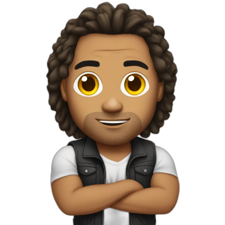 The Rock with hair emoji