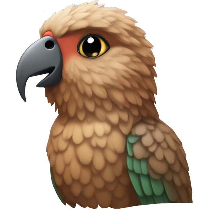 Kea bird with take care image emoji