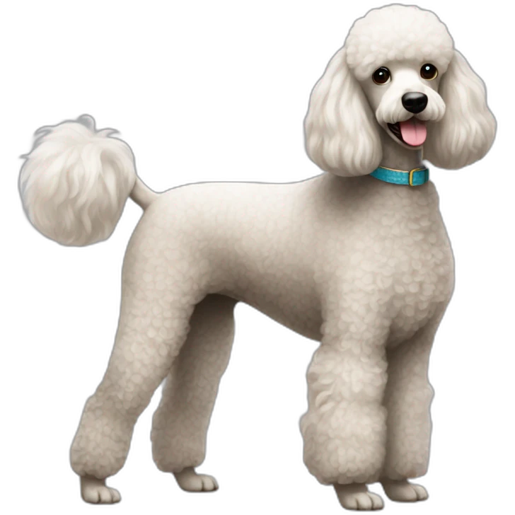 Dog Standart Poodle full body emoji