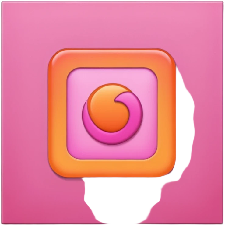 A canvas with pink and orange art on it emoji
