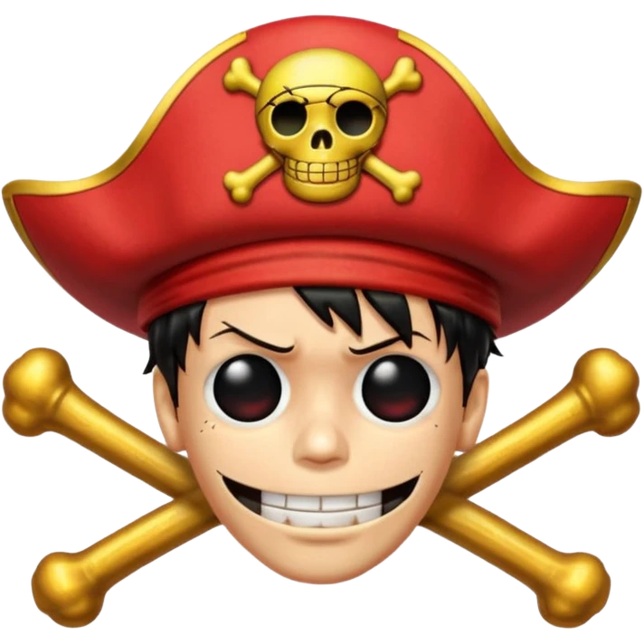 Luffy pirate logo emoji