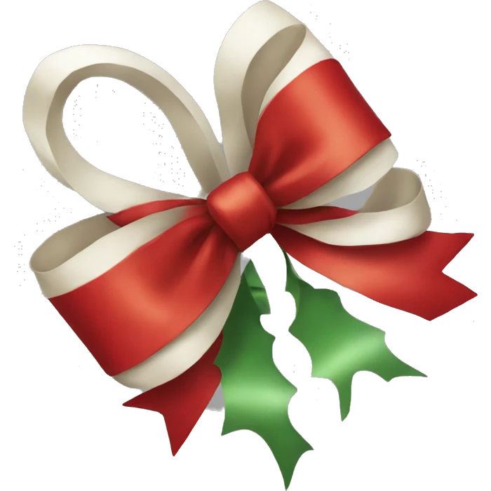 Christmas bow emoji
