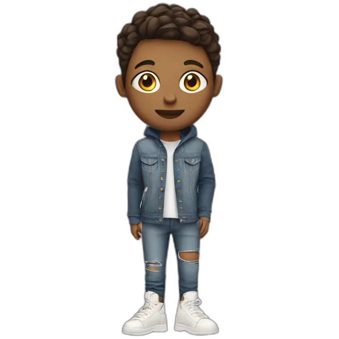 Person with prosthetic leg and trendy clothes  emoji