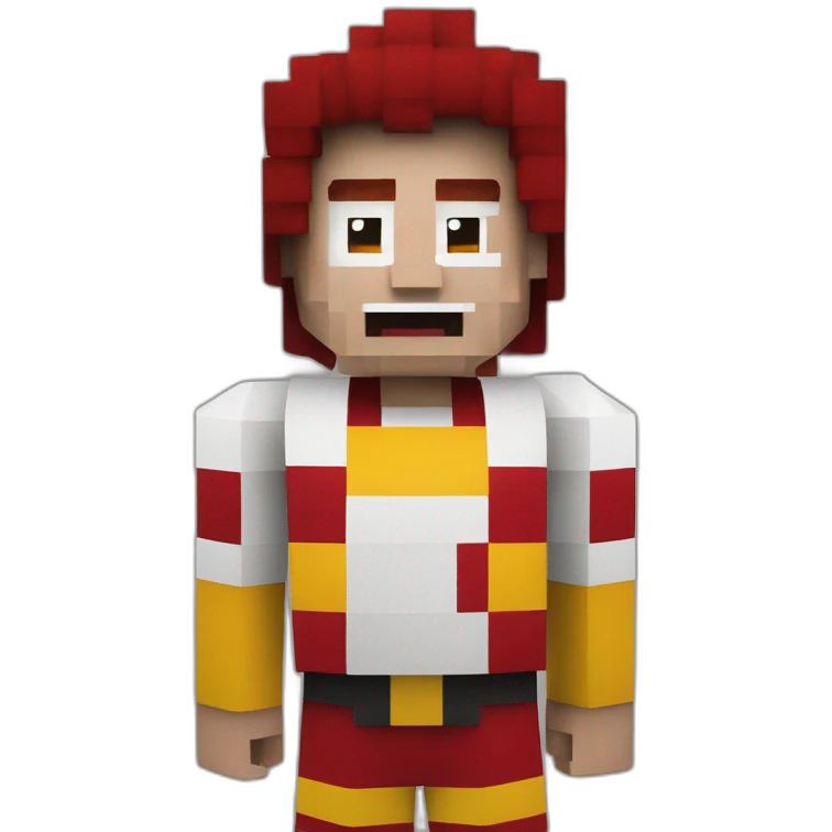 Ronald McDonald in Minecraft emoji