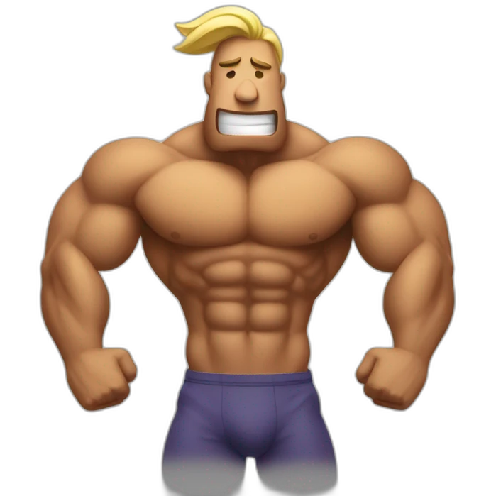 C bum flexing muscles emoji
