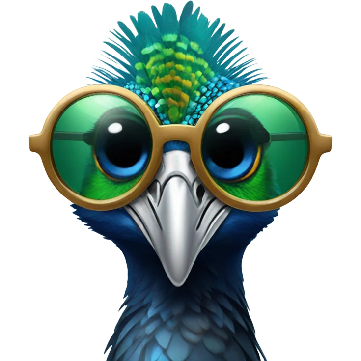 Peacocks with sunglasses  emoji