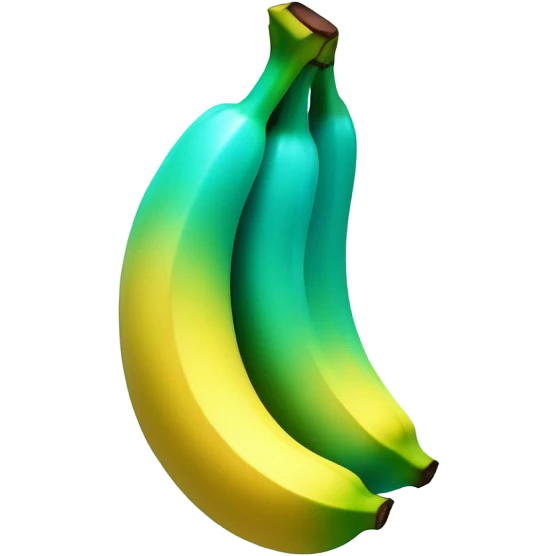 sparkly teal banana emoji