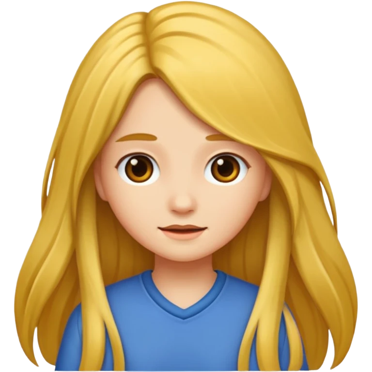 long hair girl emoji