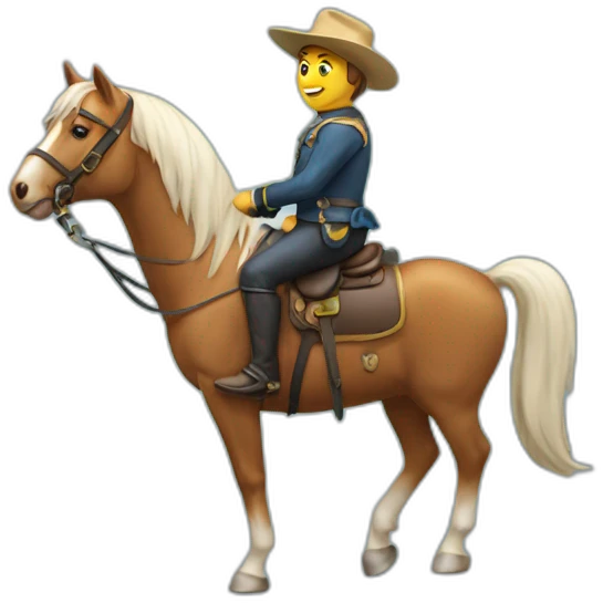 chat sur un cheval emoji
