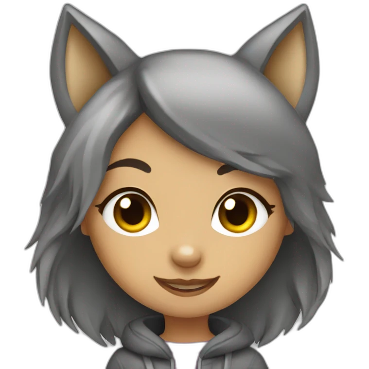 Wolf girl emoji