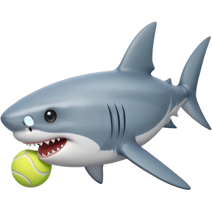 shark with tennis
 emoji