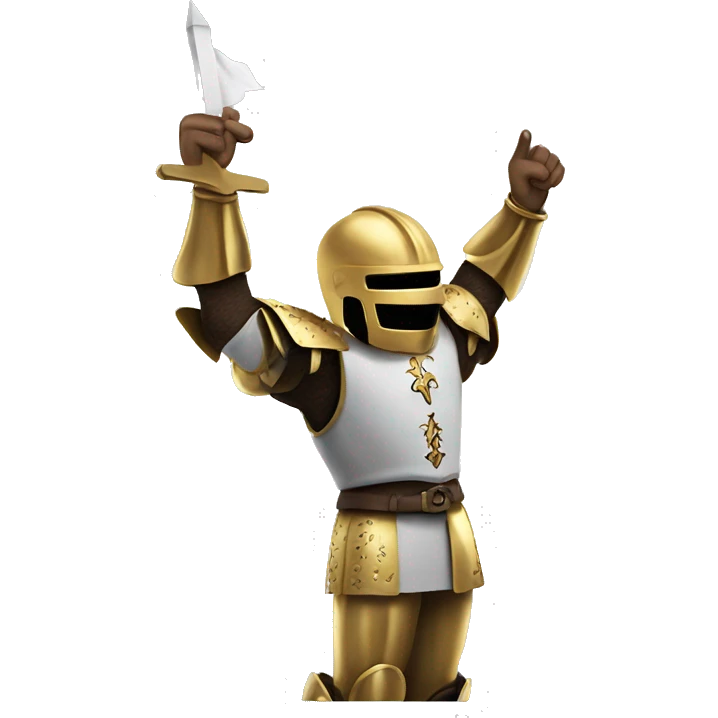 Golden Knight victory celebration hands up emoji