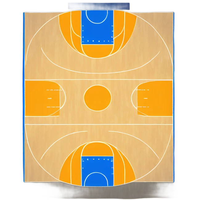 NBA basketball court no people side view emoji