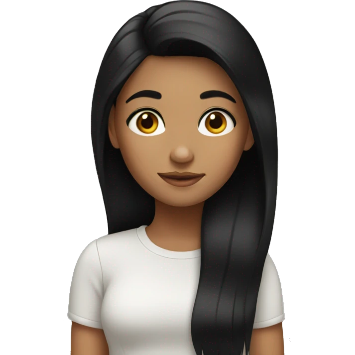 Girl with black hair emoji