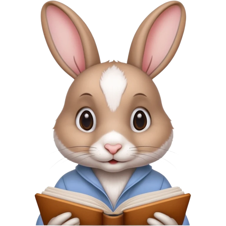 rabbit studying langage emoji