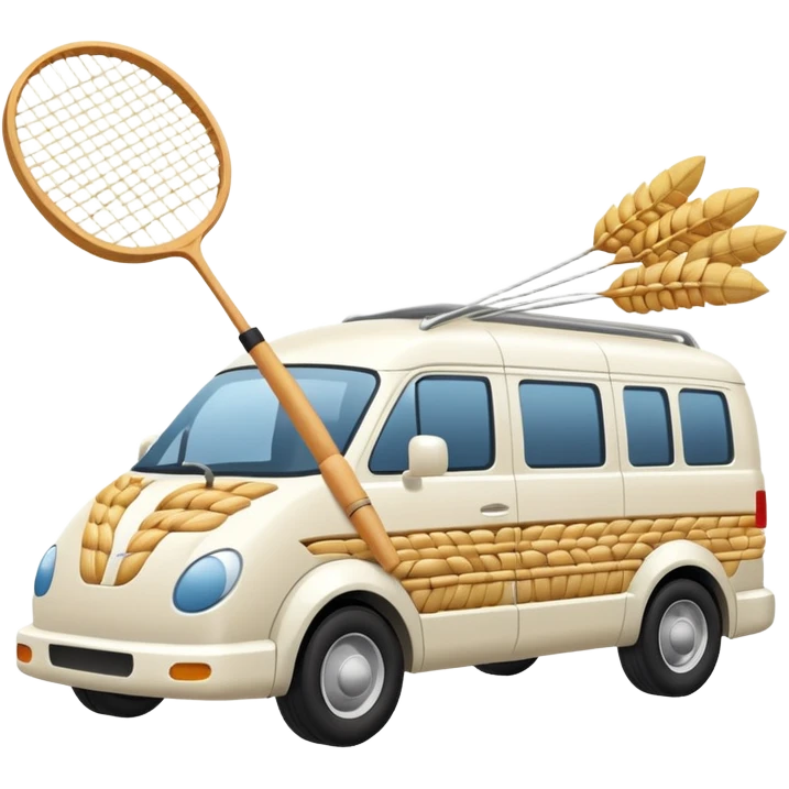 badminton shuttle made of wheat emoji