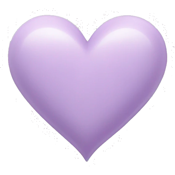 Pastel tone light purple heart emoji