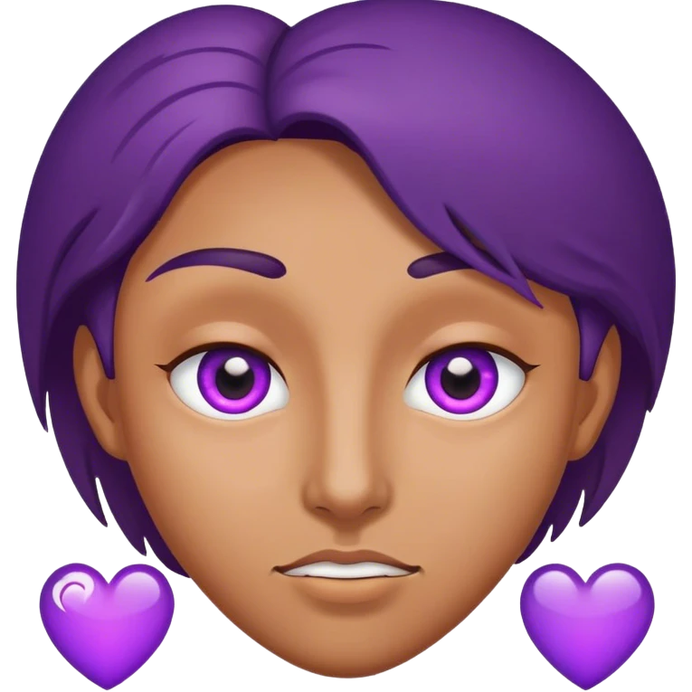 One eye inside Purple Heart emoji