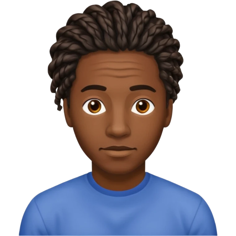 Two strand twists hair African American male emoji
