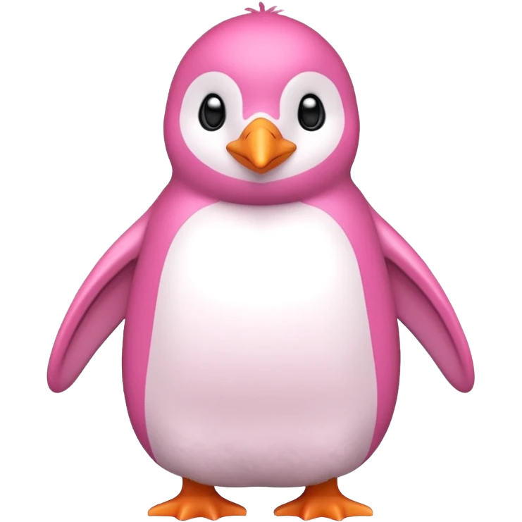 Pink penguin emoji