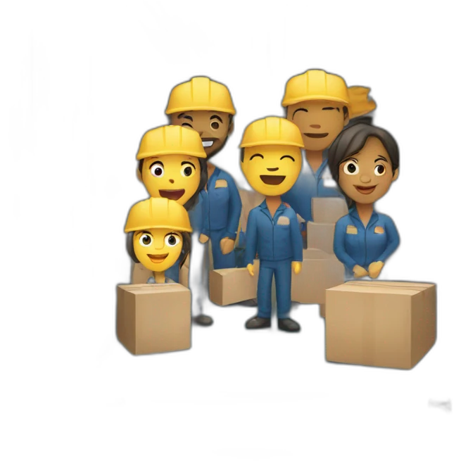 People in shipping container emoji