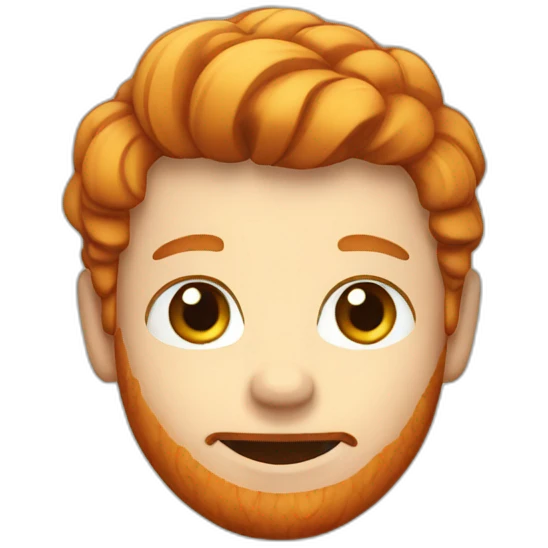 ginger with a cute face emoji