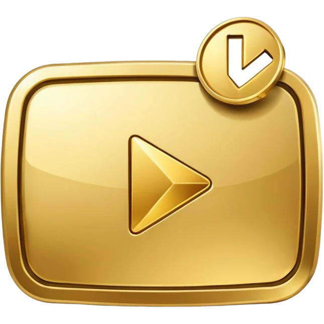 youtube golden play button logo emoji