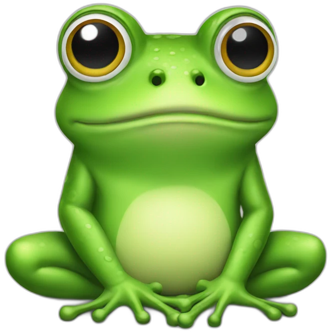 thinking frog emoji