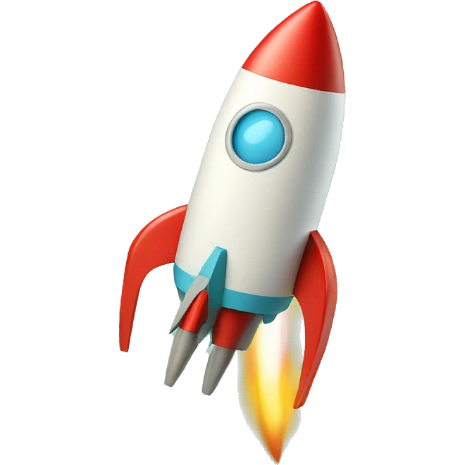 Rocket and an envelope with turkose #00bab3 color emoji