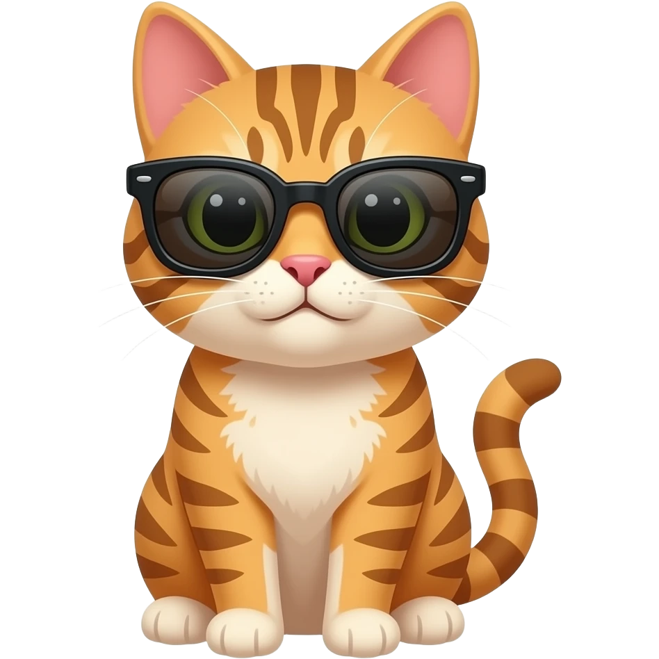 Cat wearing sunglasses emoji