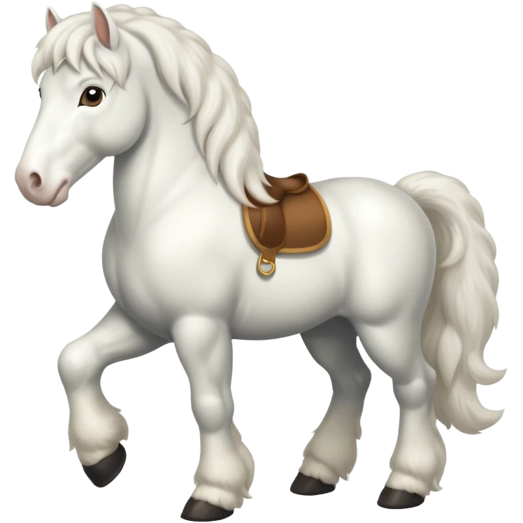 White shire horse emoji
