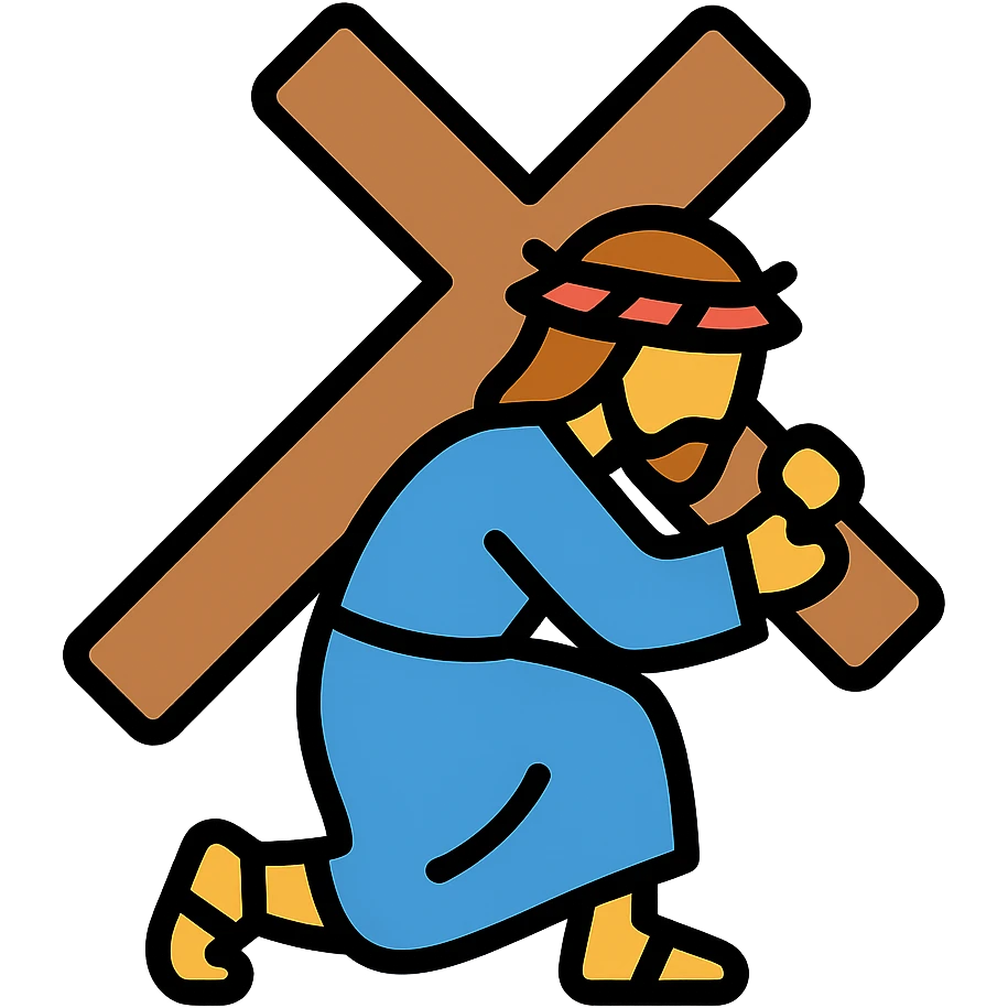 Jesus carrying the cross icon emoji