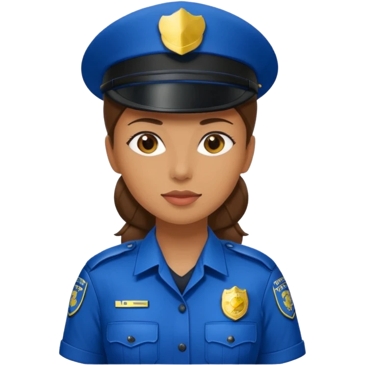 female police officer wit blue buckle emoji